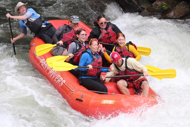 Guided white water trips